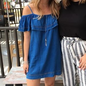 Blue denim dress